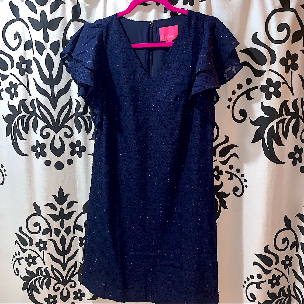 Lilly Pulitzer Kathie Dress True Navy Tanzanian